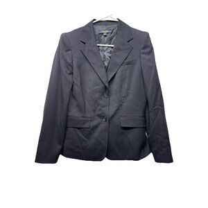 Brooks Brothers Classic Fit Black Wool Blazer Women Size 10 Preppy Career